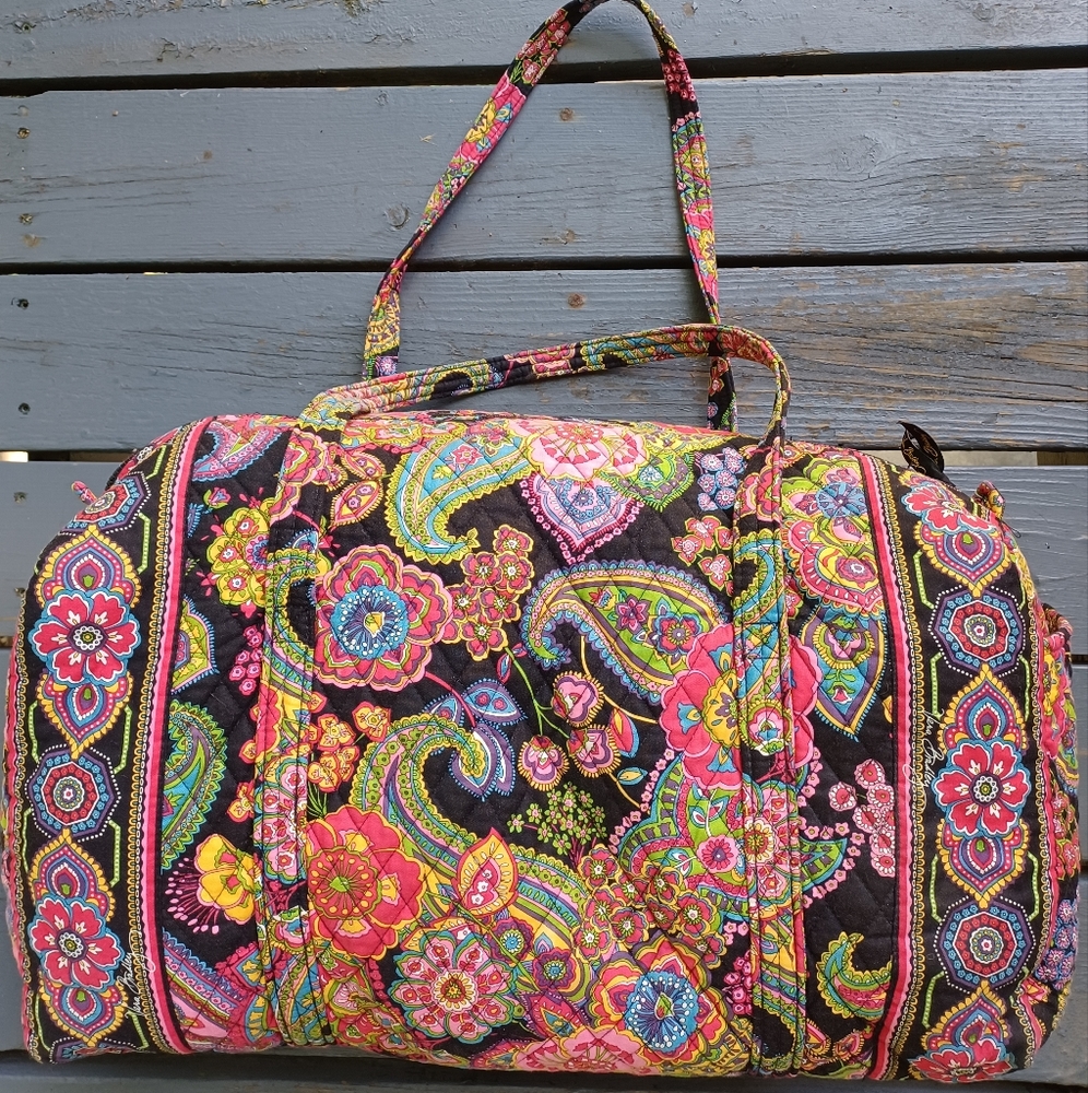 Vera Bradley large paisley duffel bag